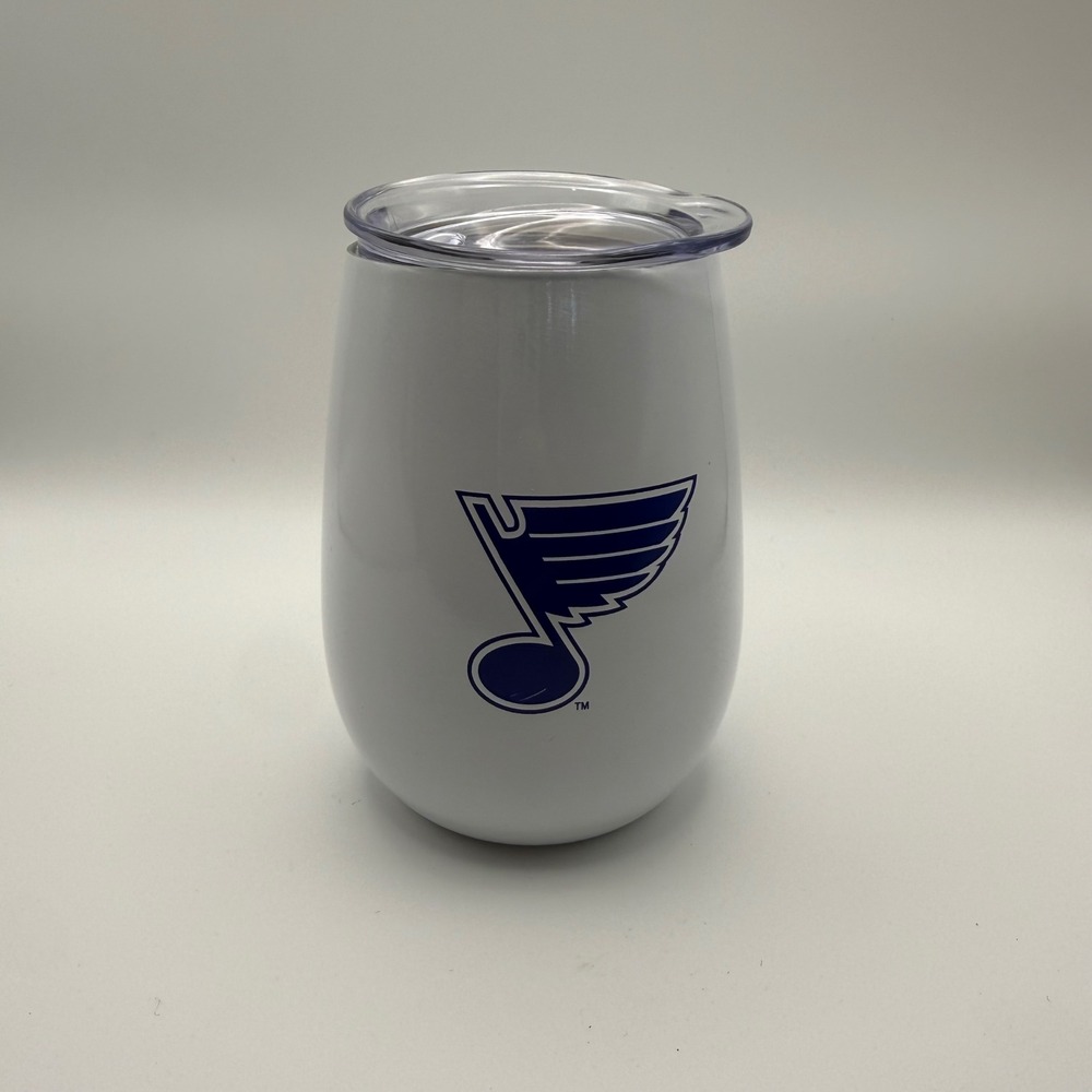 St Louis Blues NHL Insulated Stemless Tumbler White Wine Cup Lid Hockey